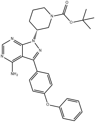 1-піперидинкарбонова кислота, 3-[4-aMino-3-(4-феноксифеніл)-1H-піразоло[3,4-d]піримідин-1-іл]-, 1,1-диметилетиловий ефір, (3R)