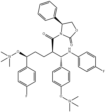 3-[(2R,5S)-5-(4-фторфеніл)-2-[(S)-[(4-фторфеніл(аміно)]][4-[триметилсиліл]-окси]феніл]метил]-1- оксо-5-[(триметилсил)-окси]пентил]-4-феніл-(4S)-2-оксазолідинон