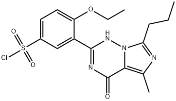 4-Етоксі-3-(5-метил-4-оксо-7-пропіл-3,4-дигідроімідазо[5,1-f][1,2,4]триазин-2-іл)бензолсульфоніл Хлорид