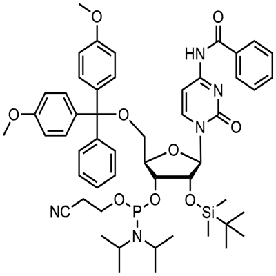 N-блокований-5'-O-DMT-2'-O-TBDMS CED цитидин фосфорамідит